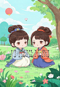 月夜啸声采集到Q版-单人/情侣/现代/古代