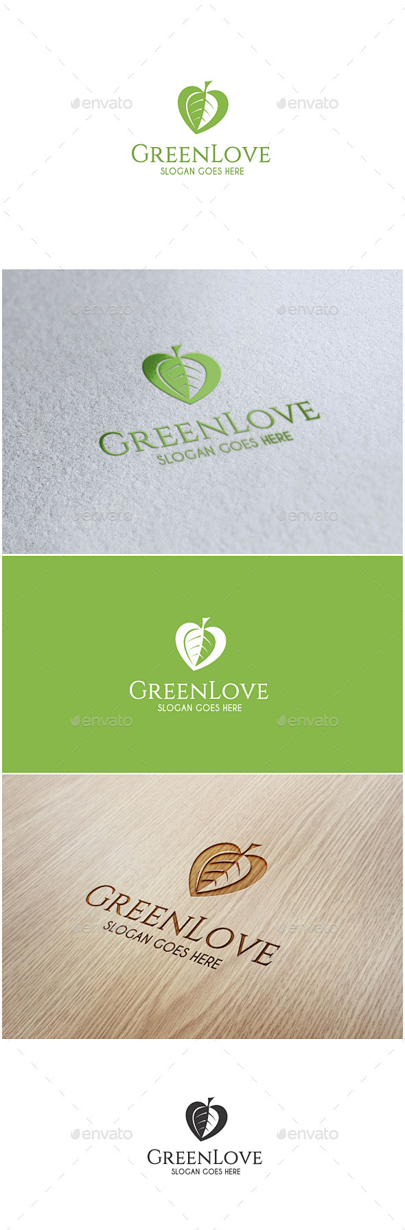 绿色爱标志——自然标志模板Green L...