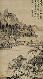 沈周——《溪山渔隐图》人物山水 立轴欣赏  |  
明|沈周(1427～1509)字启南，号石田、白石翁、玉田生、有居竹居主人等，长洲 (今江苏苏州)人。明代中期文人画“吴派”的开创者，"吴门四家"之首，与文徵明、唐寅、仇英合称“明四家”。擅山水，中年后风格沉着浑厚。亦作细笔，人称“细沈”。兼工花鸟、人物。