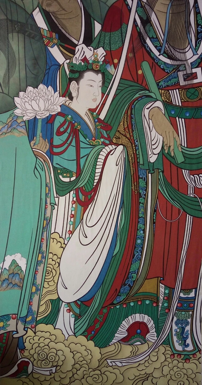 工笔重彩永乐宫壁画_涂鸦王国 原创绘画平台 www.poocg.com-花瓣网