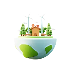 Wind Energy 3D Illustration