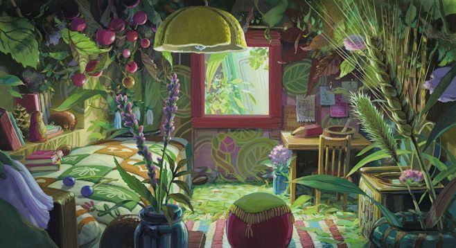 小花仙水彩宫崎骏手绘的动画场景图看图拉贝尔大陆吧百度贴吧