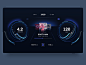 Smart Car Dashboard Design HMI 概念智能仪表板 hmi car ui
