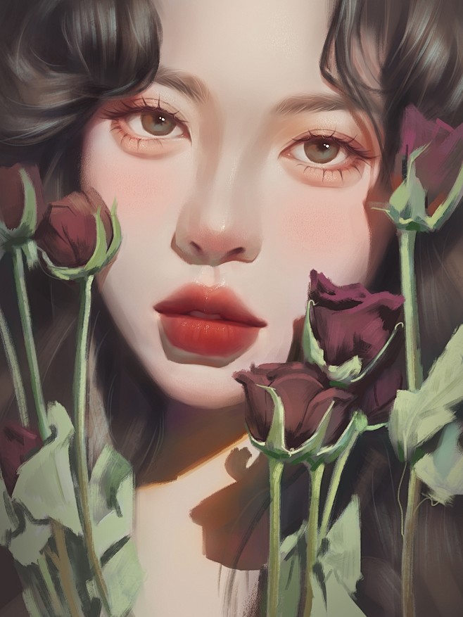 厚涂头像_小小芜芯子__插画师作品_涂鸦...