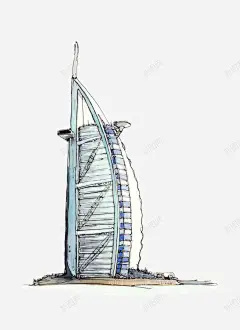 精美手绘名胜古迹建筑 紫禁城 美国金门大桥 英国大本钟 英国大桥 荷兰风车 著名城市 角斗场 迪拜帆船酒店 雅典建筑 元素 免抠png 设计图片 免费下载 页面网页 平面电商 创意素材
