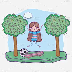 球体,滑板,女孩,幸福,公园,儿童节
