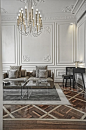 oooh this is just fabulous. Living Rooms to Luxuriate In: on the grey sofa under the chandelier.: 