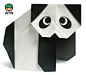 两款折纸纸熊猫的折法