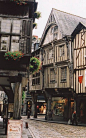 Dinan, Brittany, France。法国西部布列塔尼地区迪南。