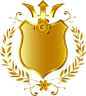 高品质金色麦穗标志徽章装饰边框盾牌欧式花纹图案小麦稻穗