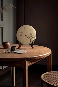 咔神-深色熟茶茶饼-中式复古风13