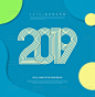 291号2019年艺术字标题创意宣传海报背景图PSD分层设计ps素材模板-淘宝网