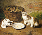 西洋古典油画中的猫咪@CCI中国动漫插画