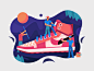 Custom AJ_1 dragonlee custom basketball sneakers nike jordan aj-1 aj illustration