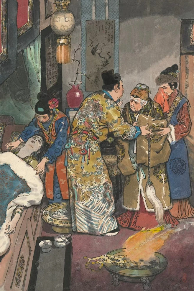 戴敦邦英文版红楼梦插图 封面+未出版插图12幅图片_名著--红楼梦图片素材-花瓣网