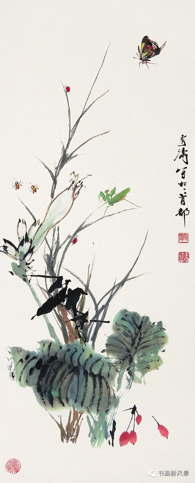 王雪涛.写意国画《花鸟》-花瓣网