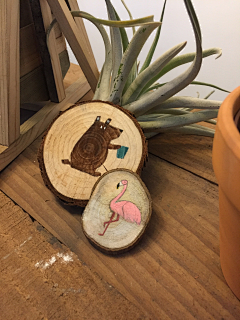 周末的三叶草采集到小木片画