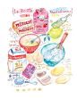 露塞尔手绘简单的食品水彩插画 小清新美食蔬菜水果商业插画素材-淘宝网