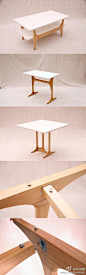 设计风潮：【奇趣产品】“3Style”桌子是一个设计巧妙的多功能家具，小空间家居的解决方案。“3Style”可以自行毫不费力的进行拆除和组装，也不需要什么工具。它可以变身一张餐桌、书桌和茶几，仅仅只是短短几秒钟的事，简单地重新改变家具的功能。设计：David Koch。