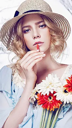 清新花环欧美美女安卓手机壁纸