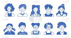 保华采集到简笔画 女孩