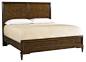 Vintage Wood Bed, King, Vintage Cherry farmhouse-panel-beds