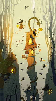 豆元元采集到美国插画师Pascal Campion