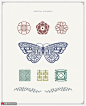 传统线条花卉蝴蝶东方元素矢量传统纹样图案设计素材下载-优图网-UPPSD