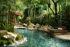 夏天来袭夏日泳池素材