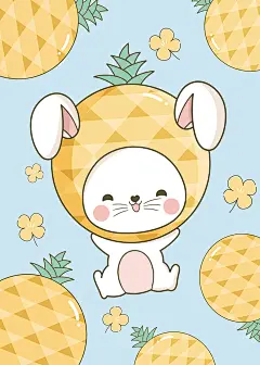 兔二丫 水果 可爱 卡通 头像 壁纸