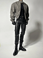 Crack leather jacket - 小红书