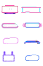 科技霓虹灯正方形圆形装饰宝贝边框标题框