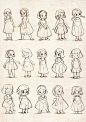 little girl character hair drawing - Google Search