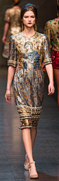 Dolce & Gabanna Fall Winter 2013-14 - The Beaded Dresses are A-maz-ing