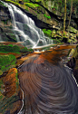 【瀑布】——黑水瀑布州立公园的漩涡，好有几何美感，天啊，我已经安奈不住想去了~~！ #旅行#
太美了...