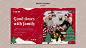 Free PSD festive christmas horizontal banner template