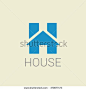 Real estate letter H logo in a house home shape icon design template element