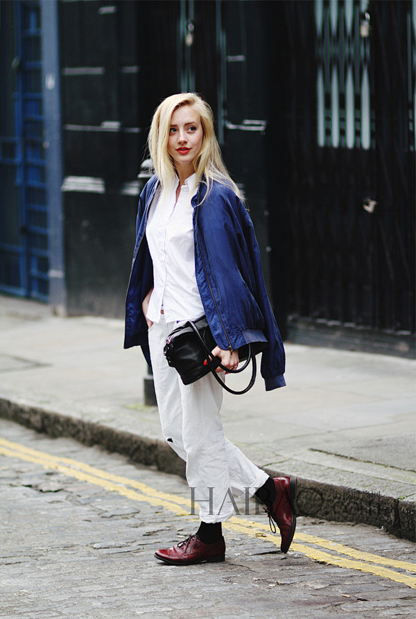 图金发小甜心时尚博主sarahmikaela穿搭合辑娇小身材穿出中性look迷人