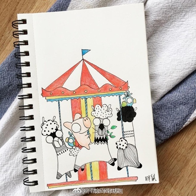 一组呆萌的彩铅画~
ins:prof_p...