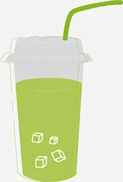 矢量图绿色的饮料_新图网 https://ixintu.com 矢量图 卡通 创意 图标 插画 杯子 吸管 苹果汁 饮品 饮料