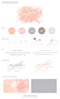 script font + watercolour pattern I Si Jolie Brand Board by Salted Ink Design Co. #saltedink #brand #logo #branding