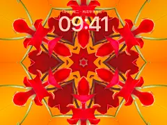 苹果系统自带壁纸•鲜花万花筒•红x橙