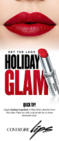 ‘Tis the season for holiday glam! Try this quick tip to create the perfect red lip for any holiday party featuring COVERGIRL’S Outlast Lipstick in Red Siren.: 