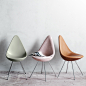 Arne Jacobsen's Drop chair reintroduced by Republic of Fritz Hansen