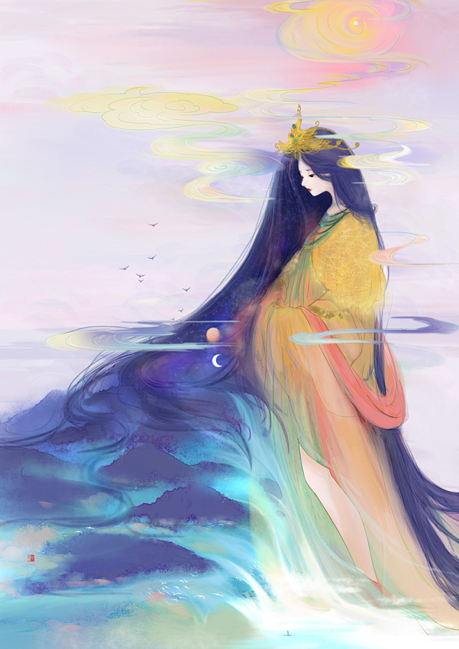 西王母_樂兮__插画师作品_涂鸦王国gr...