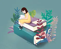 书主题系列插画 1/6