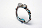 Kathleen Jackson Jewellery - RESOLUTION enamelled silver, moonstones, pearls, turquoise.@北坤人素材