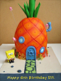 创意DIY翻糖蛋糕海绵宝宝和他的菠萝房子（海星 小章鱼）-淘宝网