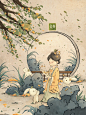 【古风插画】秋天来啦，不要着凉啦_虎咖__插画师作品_涂鸦王国gracg.com