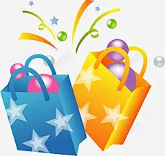 缤纷礼包礼品袋装饰 创意素材